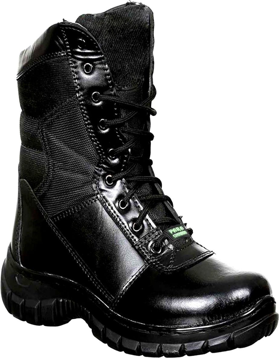 para commando Genuine Leather Army High Ankle Commando Safety Boot Shoes Boots For Men-picture-26