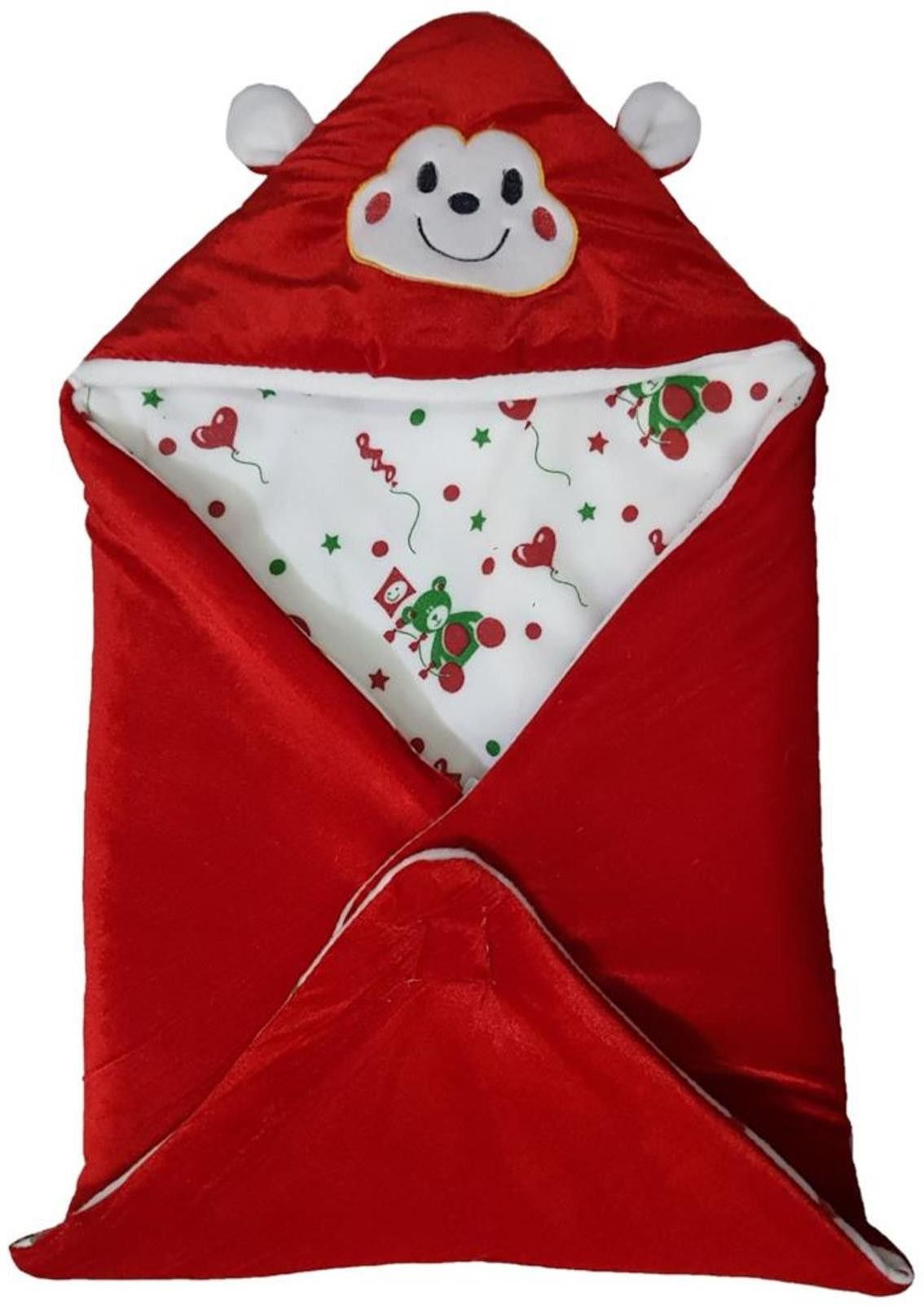 Printed Single Hooded Baby Blanket forMild Winter-image-2