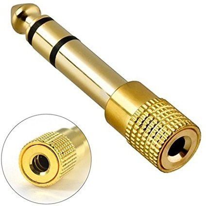 Kenware GOLDEN 3.5mm to 6.35mm Plug Stereo Audio Auxiliary Jack Converter for Charging Adapter Phone Converter-image-38