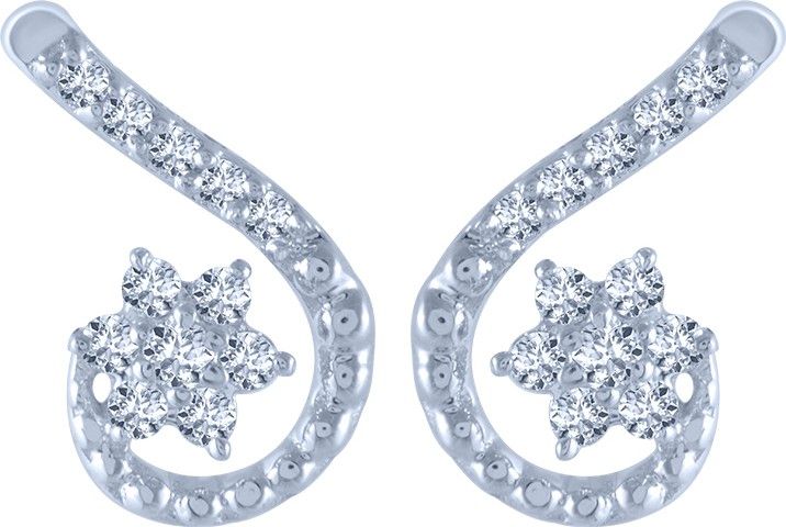 PC Chandra Jewellers White Gold 18kt Stud Earring-image-5