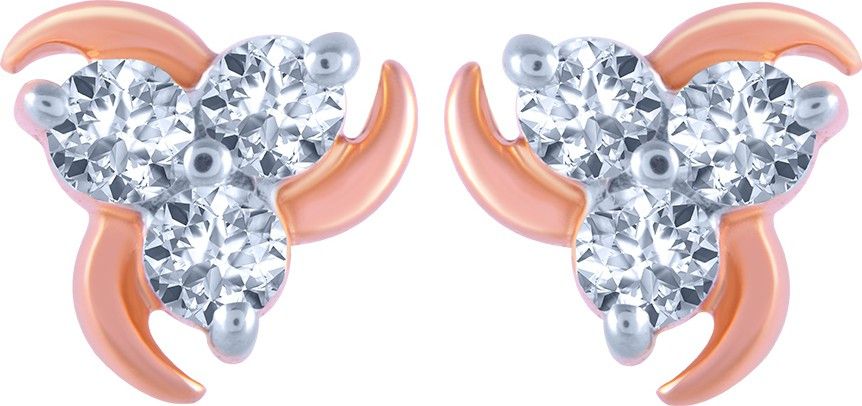 PC Chandra Jewellers Rose Gold 18kt Stud Earring-image-11