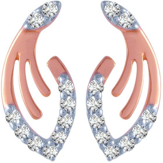 PC Chandra Jewellers Rose Gold 14kt Stud Earring-image-10