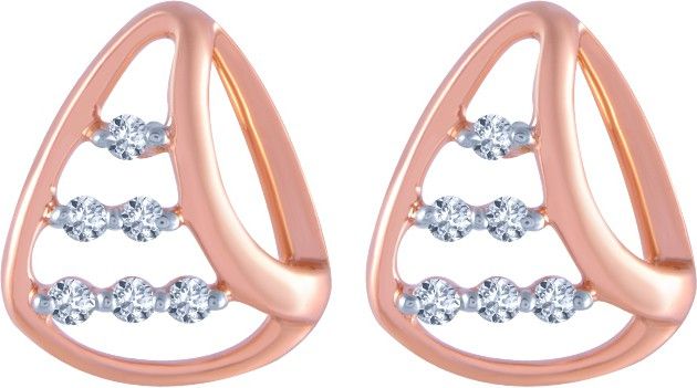 PC Chandra Jewellers Rose Gold 14kt Stud Earring-image-27