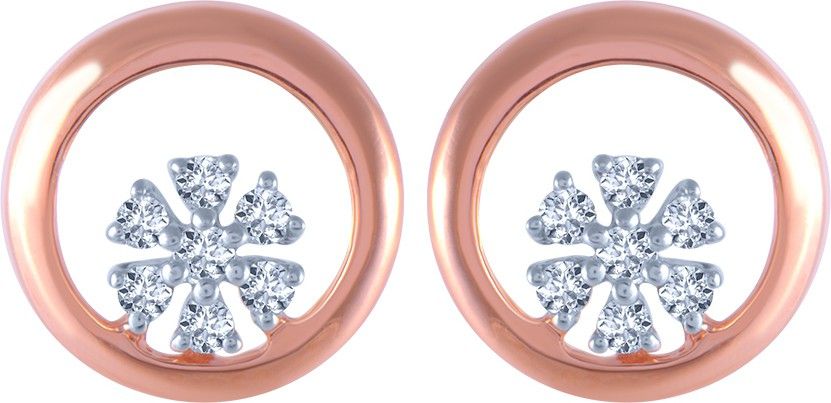 PC Chandra Jewellers Rose Gold 14kt Stud Earring-image-32