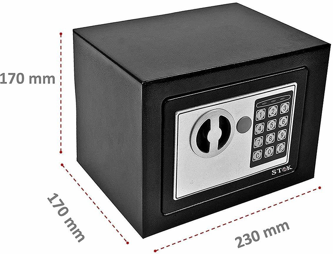 SToK ST-ES1723 Electronic Safe / Safe Locker/Safe box/Electronic safe Lockers for home and Office Size- With Shelf (23X17X17)CM (Black) Safe Locker-image-10
