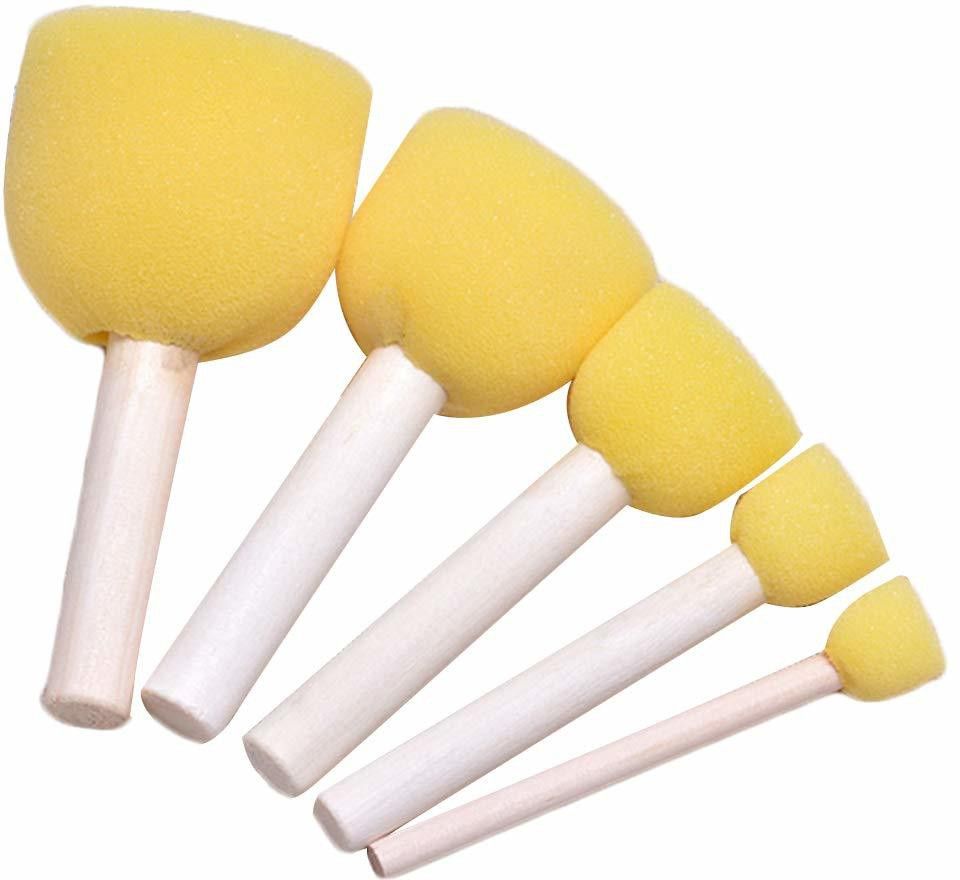 Yellow Sponge Dabber Set of 5 pc Painting Sponge Brush-image-13