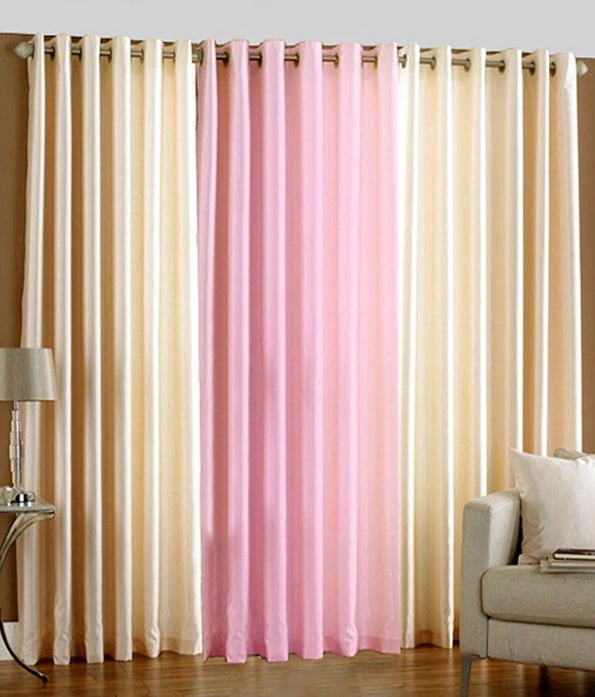 214 cm (7 ft) Door Polyester Room Darkening Curtain (Pack Of 3)-image-35