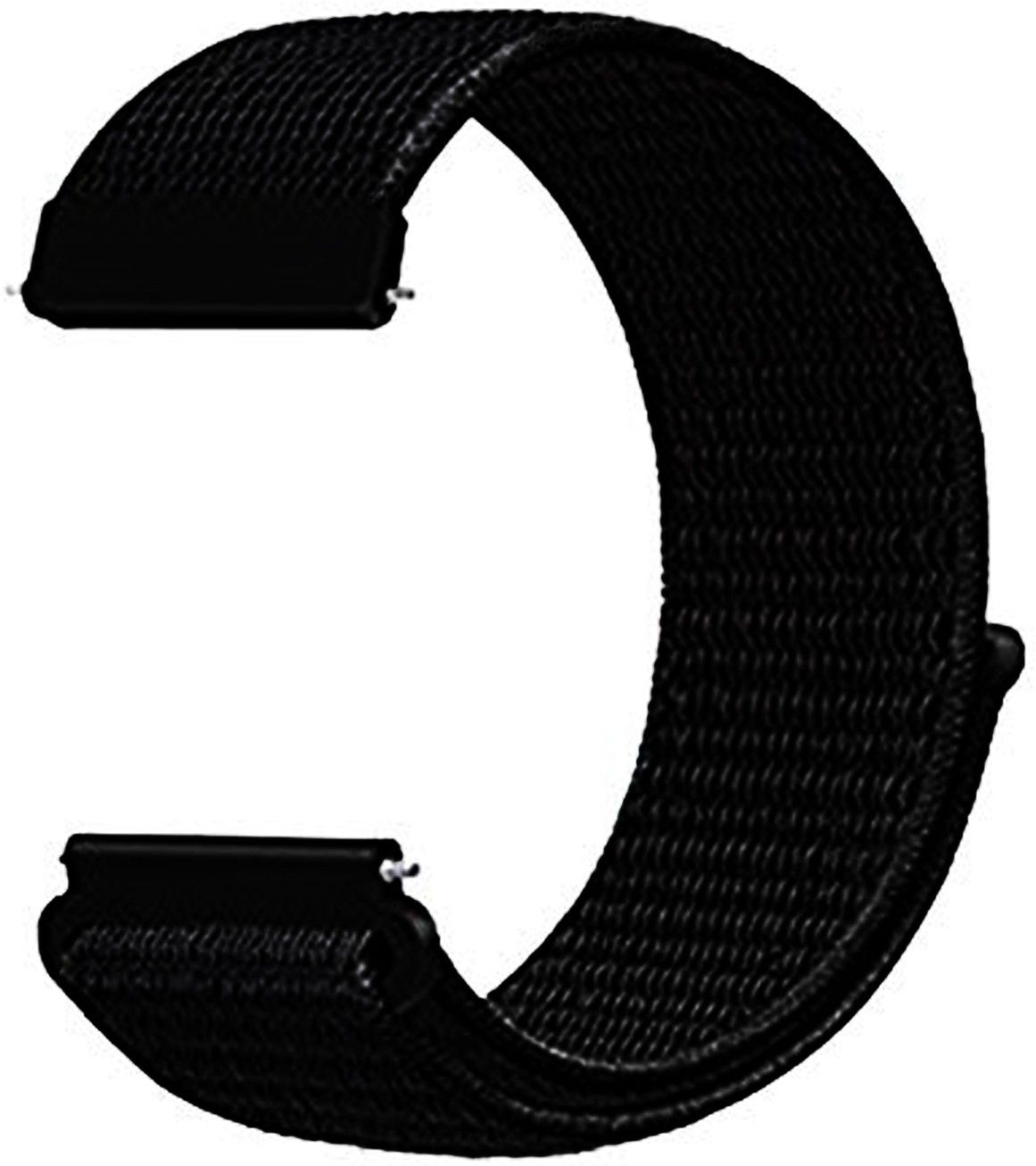 CellFAther Soft Nylon Sport Strap Replacement with Velcro Connector Wristband for Fitbit Versa Fitness Smart Watch Jet Black (Watch not Included) Smart Watch Strap-image-2