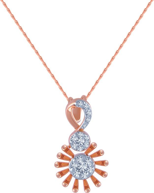 PC Chandra Jewellers DIAMOND COLLECTION 14kt Rose Gold Pendant-image-12