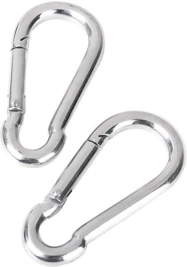 prospo Stainless Steel Spring Snap Hook Carabiner Pack of 2 Locking Carabiner-picture-6
