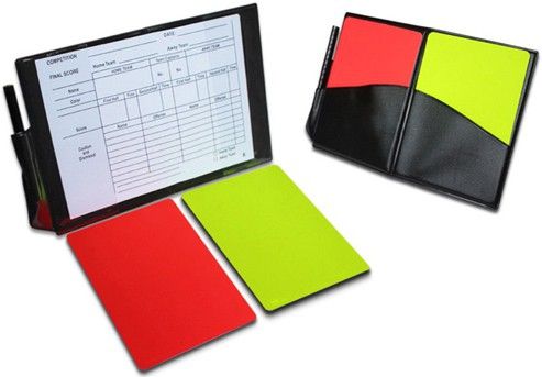 proactive SPORTS Referee Cards (RED + YELLOW), Score book & Pencil Football Foul Card-picture-11