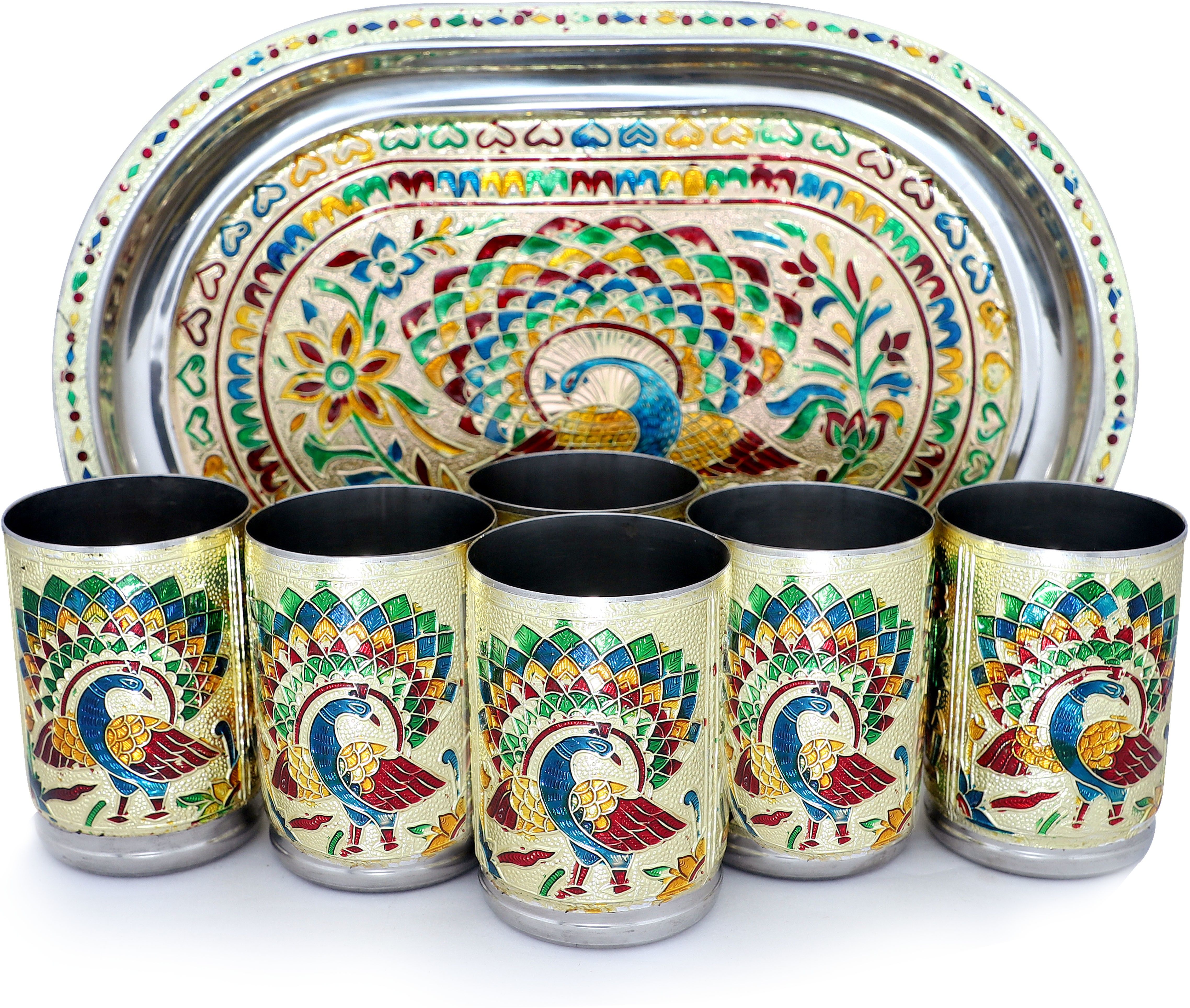 Glass Tray Serving Set Glass Tray Set