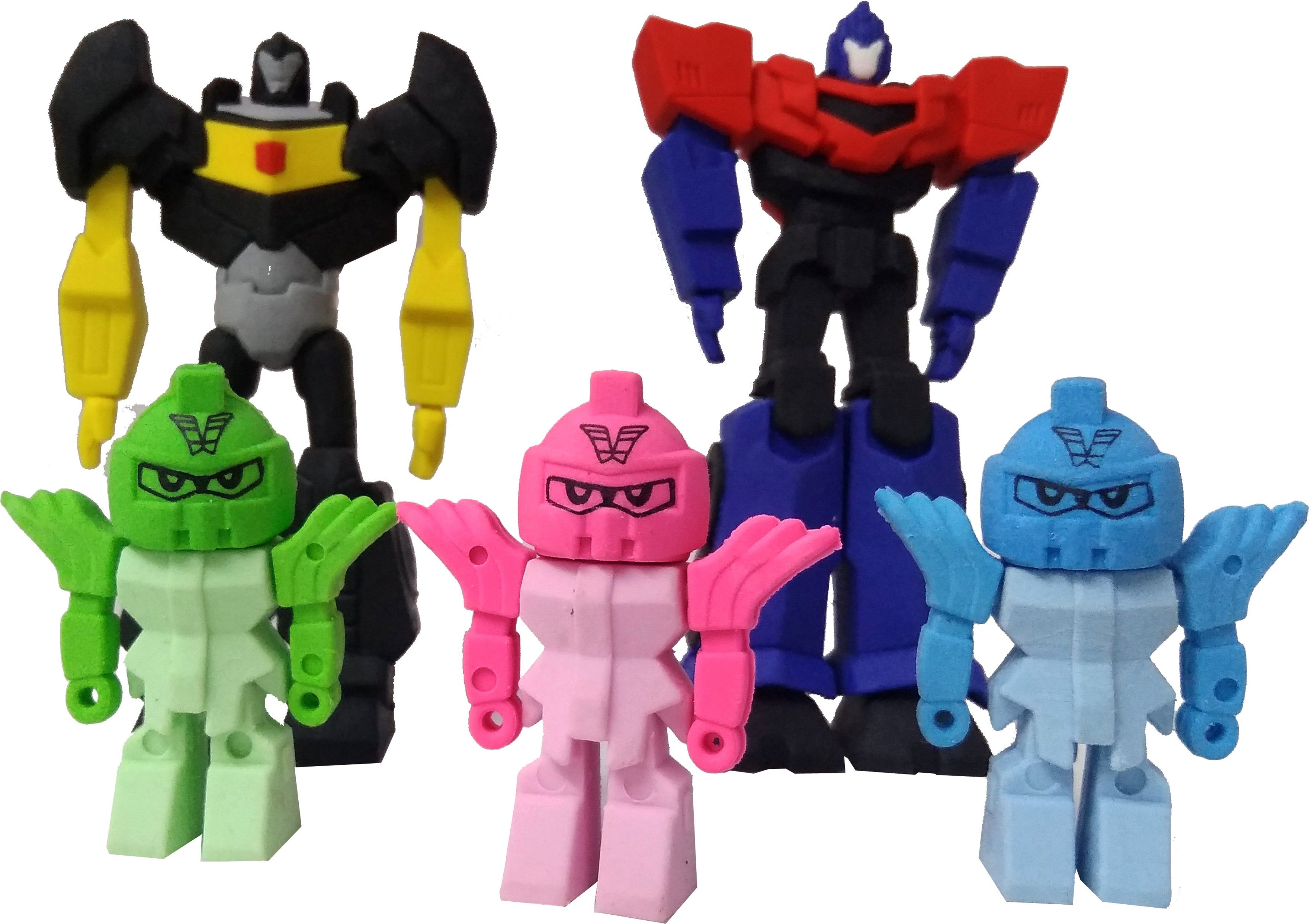 technochitra Premium Quality Robot Shape Eraser Set (Set of 5) Non-Toxic Eraser-picture-14