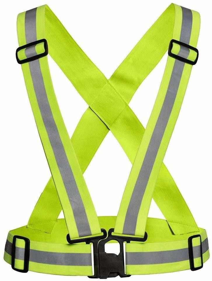 Reflective Vest Night Cycling Reflector Strip Cross Belt Stripes High visibility Safety Jacket-image-4