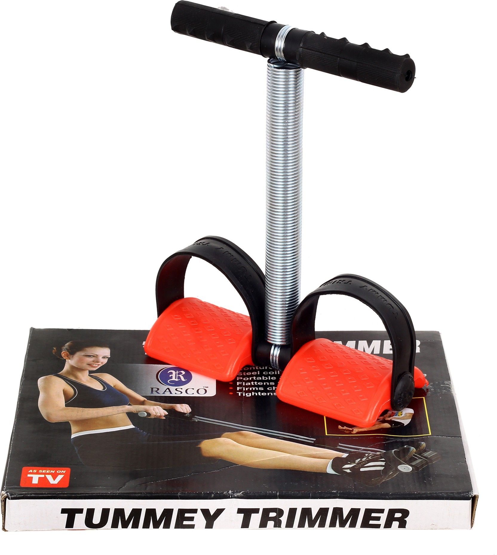RED PEDAL HIGH QUALITY STEEL SINGLE SPRING TUMMY TRIMMER Ab Exerciser-image-48