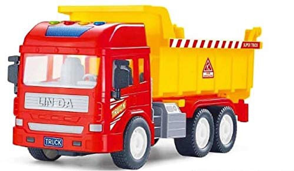 Unbreakable Dumper Construction Truck, Friction Power Toy Trucks for 3+ Years Old Boys and Girls, Light & Sound Toy for Kids.-image-40