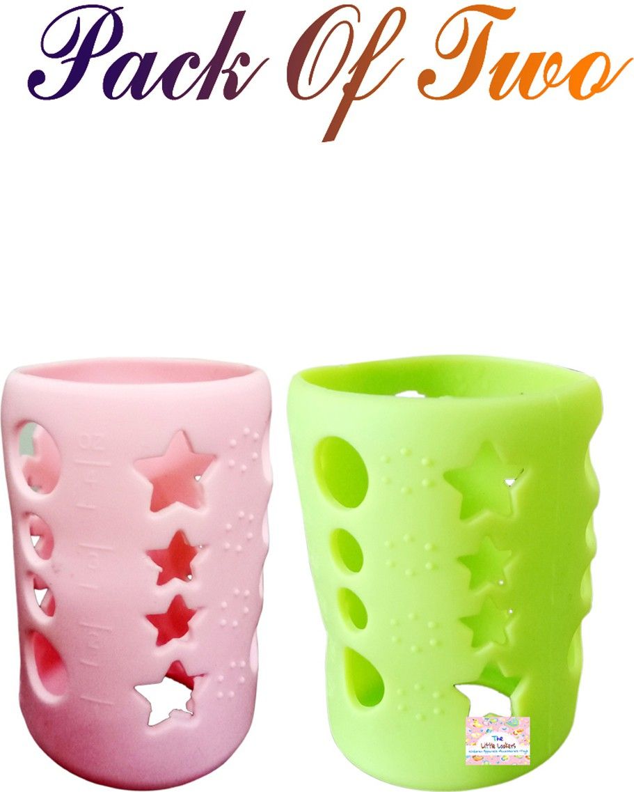 the little lookers Baby Feeding Bottle Silicone Warmer Cover/Sleeve Holder/Insulated Protection for Newborns/Infants/Babies (Pack of 2) (Pink & Green, 120 ML)-picture-11
