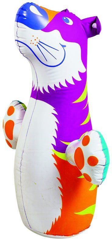 Bop Shape 3-D Punching Hit Me Bag, (Keep Water in Base) Inflatable HitMe Toys