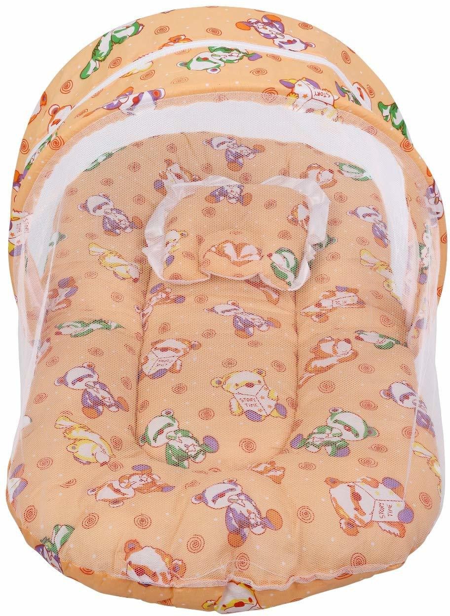 fareto Baby Mosquito Net Bed(0-6 Months) (ORANGE) PRINT TEDDY-picture-24