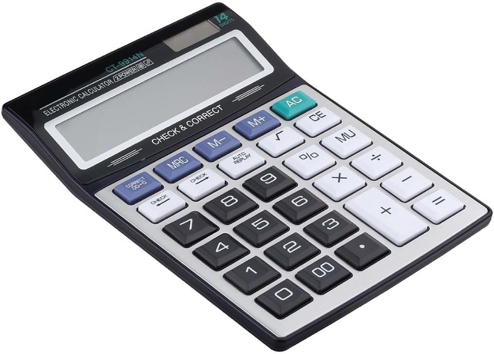 14 Digit Display -Big Size -2 Power Battery AA Financial( Size:; 22*16*4 Cm) BasicCalculator-image-30