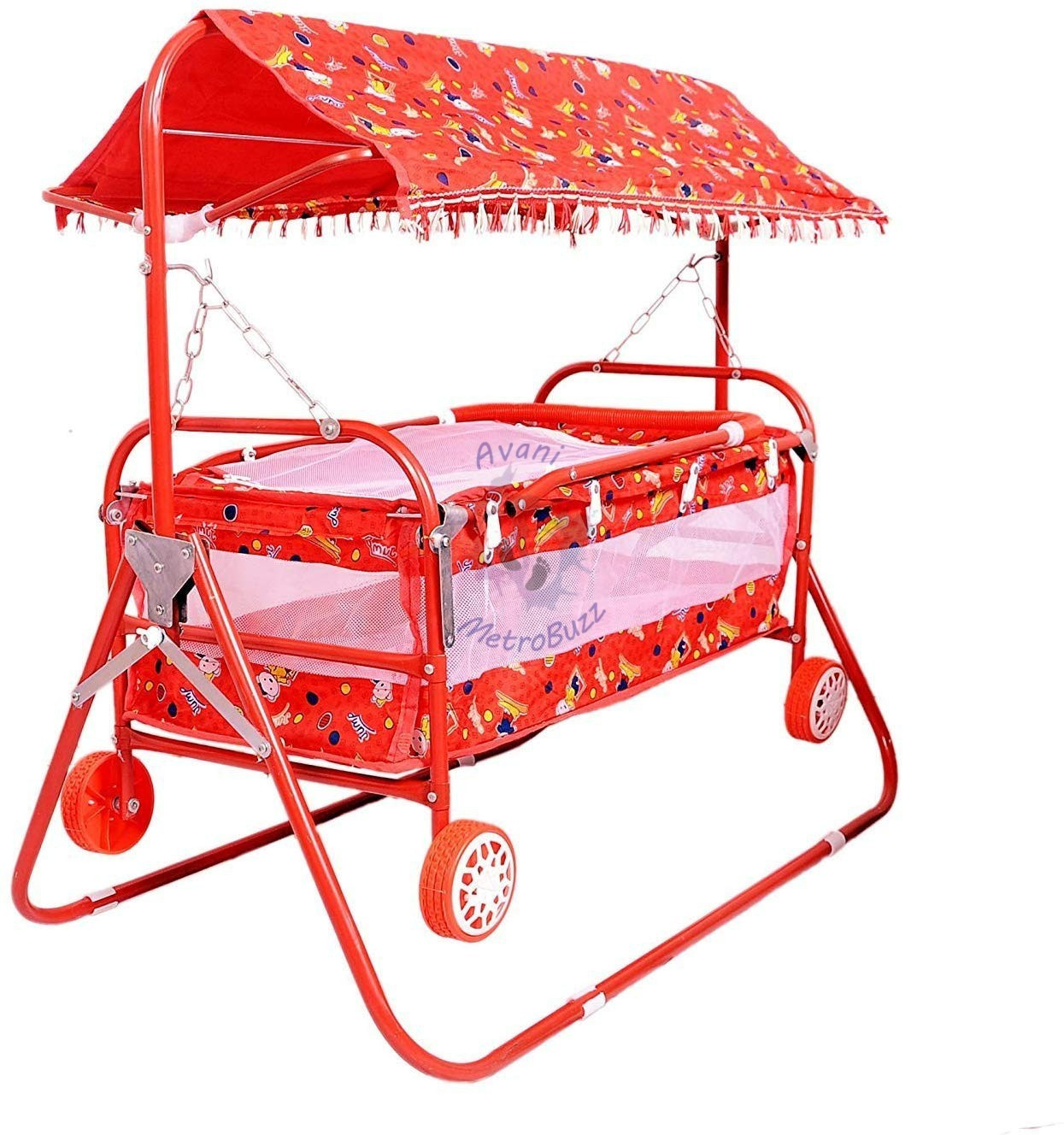 avani metrobuzz Cradle and stroller Red_Cradle_02 image 1
