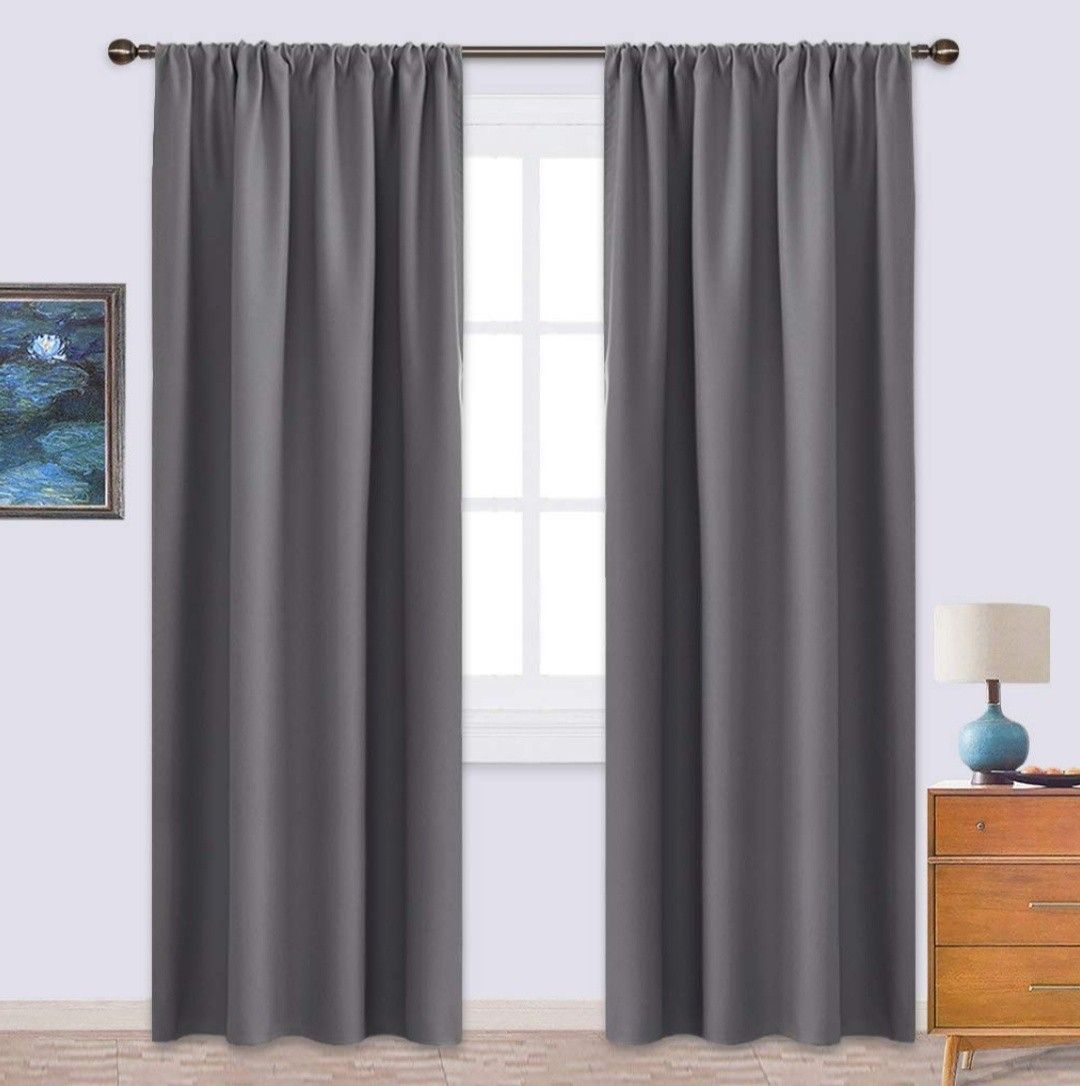 comfy home 274.32 cm (9 ft) Long Door Silk Blackout Curtain (Pack Of 2)-picture-15