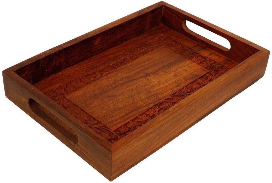 crafthub Elegant Wooden Hand Crafted Serving Tray For Dining Table Tray-picture-15