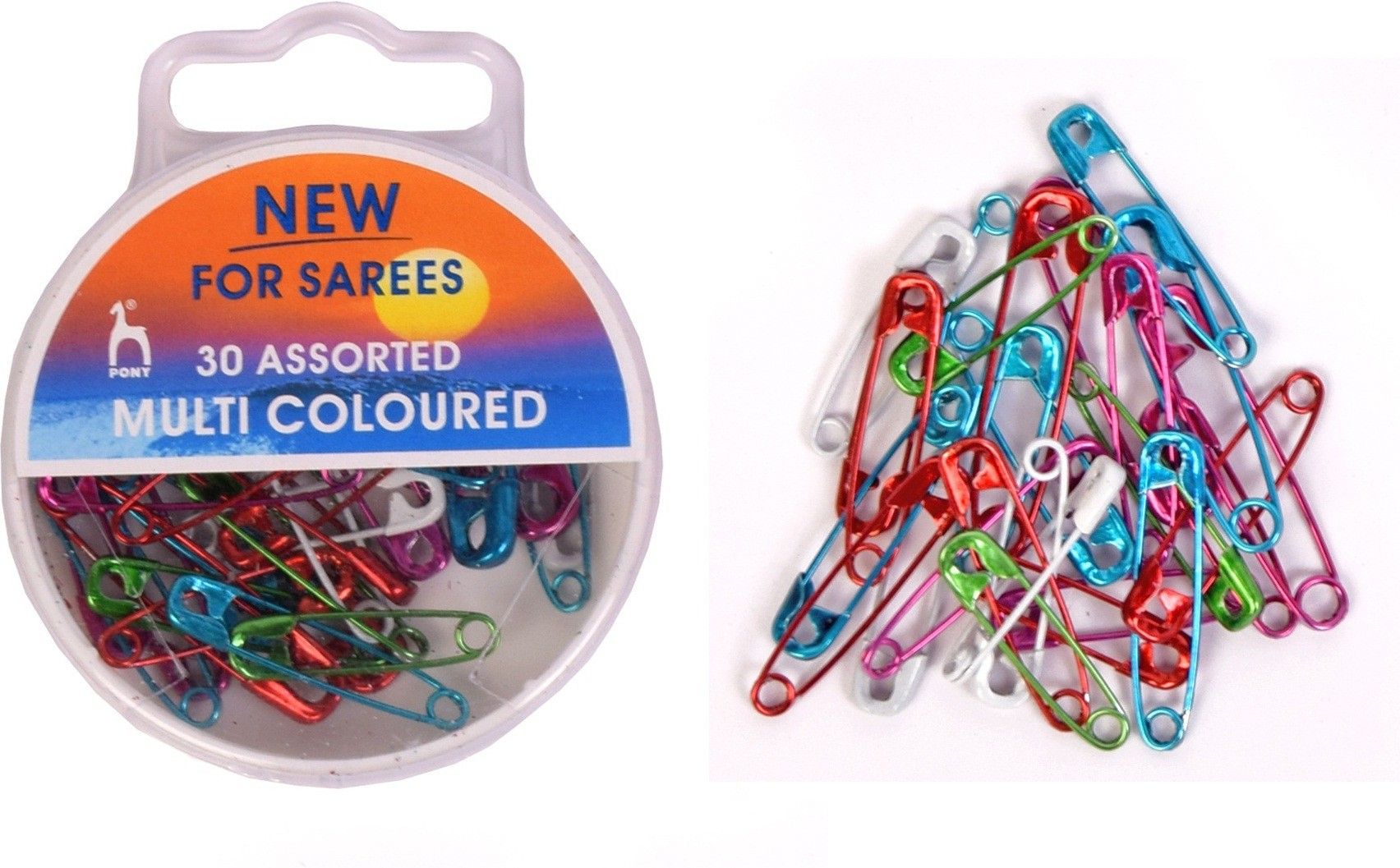Special multicoloured Saree Safety & Baby Proofing Pins, In A Plastic box, 30 pcs-image-29