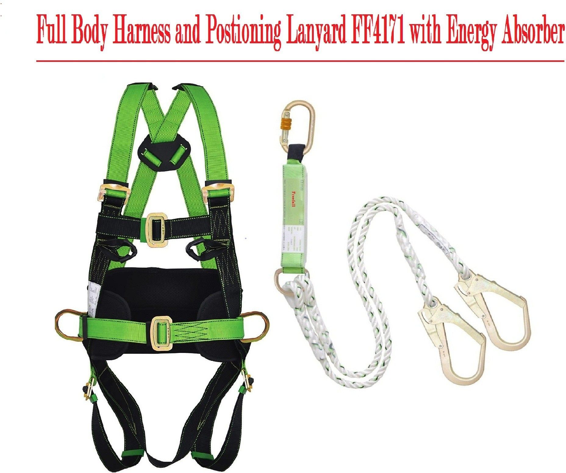 Full Body Harness with PP Postion Lanyard ( Shock Absorber) Length 2m Full Body Harness-image-23