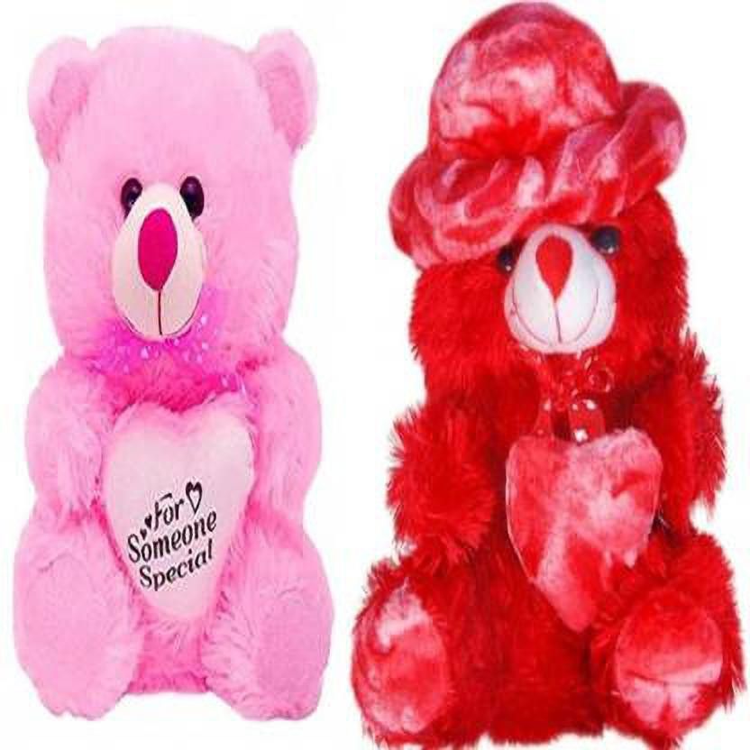 Soft toy for kidsCombo of Red Cap and Someone Special Teddy Bear- 32 cm