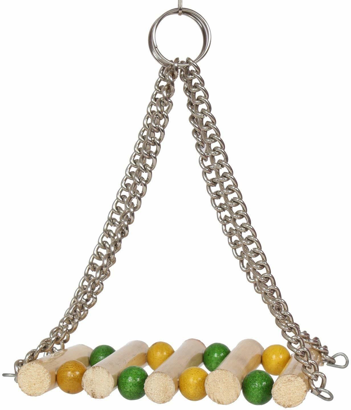 jainsons pet products Bird, Parrot, Parakeet, Budgie, Cockatiel Cage Hammock Swing Toy Hanging Toy Wooden Chew Toy, Perch For Bird-picture-15