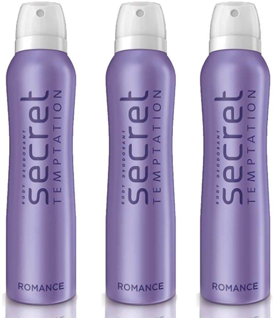 Temptation Body Deodorant Pack Of 3 ( Romance ) Deodorant Spray - For Women (450 ml, Pack of 3) Deodorant Spray-For Women-image-0