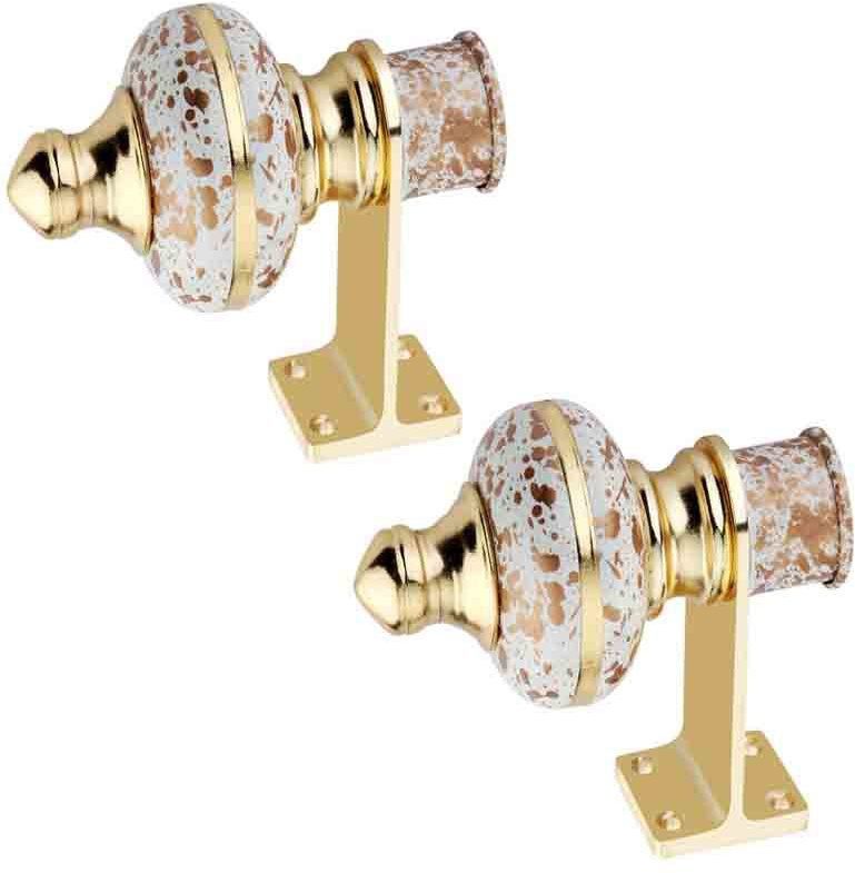 White, Gold Curtain Knobs Metal-image-41