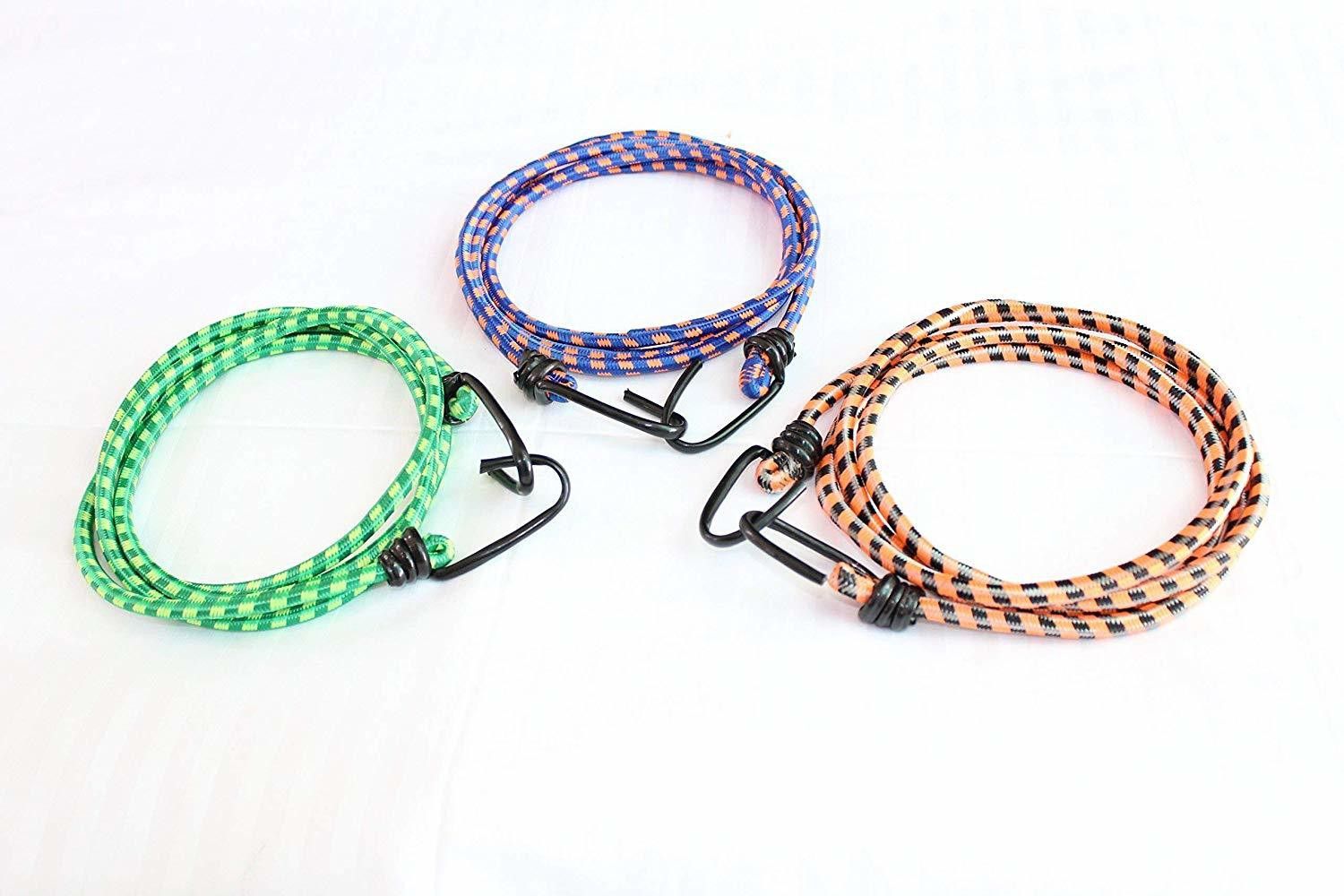 Multipurpose Ultra Strong & Flexible Bungee Rope/Bike Luggage Rope Pack of 3 Multicolor-image-41