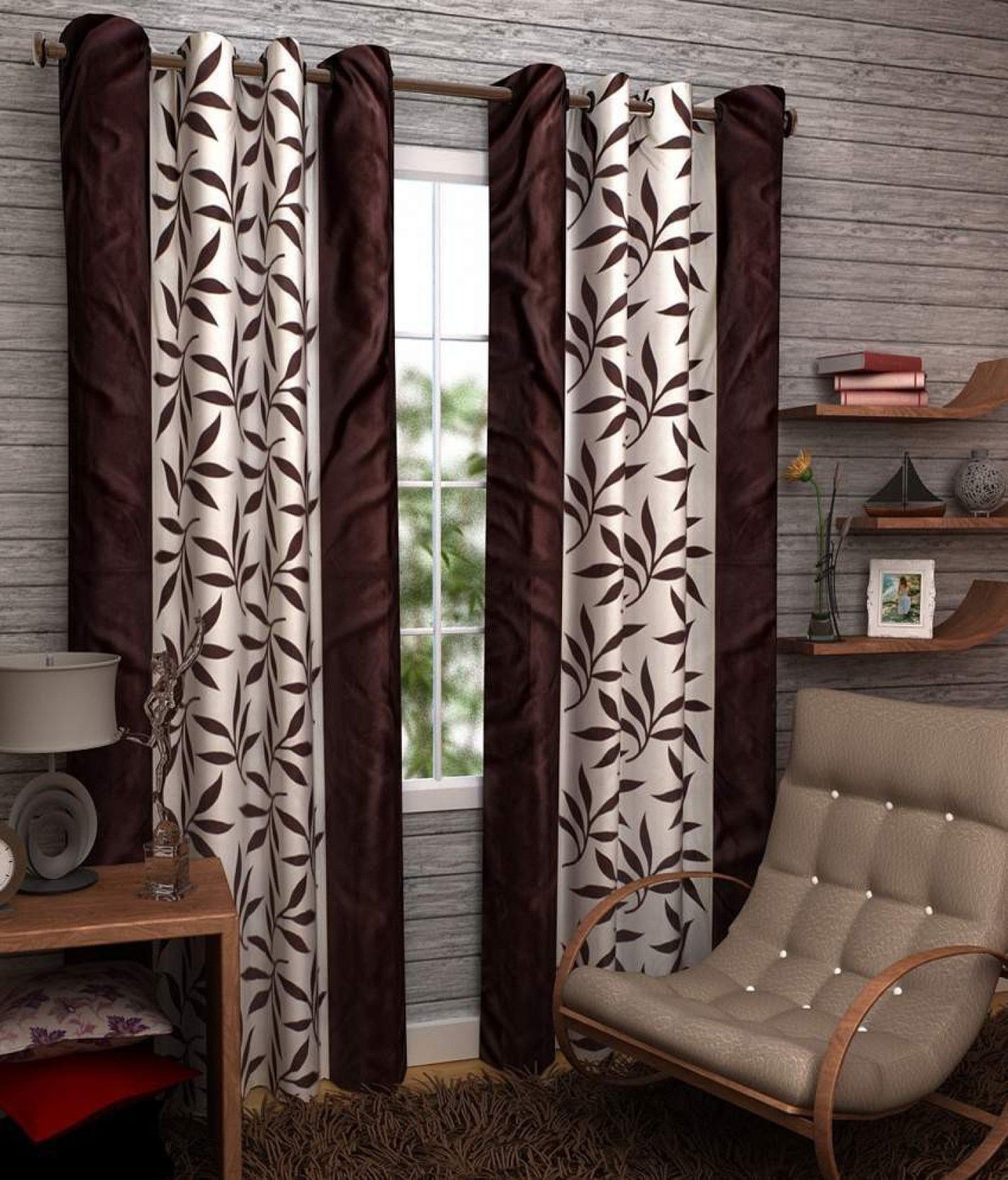 gantavya 152.4 cm (5 ft) Window Polyester Semi Transparent Curtain (Pack Of 2)-picture-19