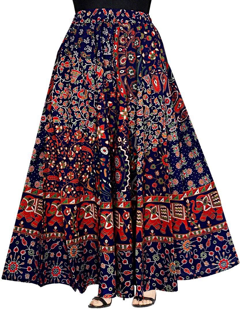 majestic women Women Printed Wrap Around Multicolor Skirt-picture-20