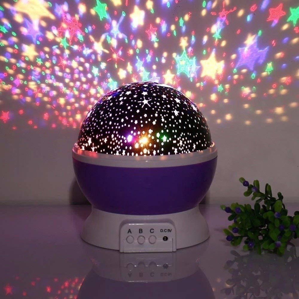 Romantic Room Cosmos Star Projector with 30 Inch USB Cable, Light Lamp Starry Moon Sky Night Projector Kid Bedroom Lamp for Christmas Table Lamp