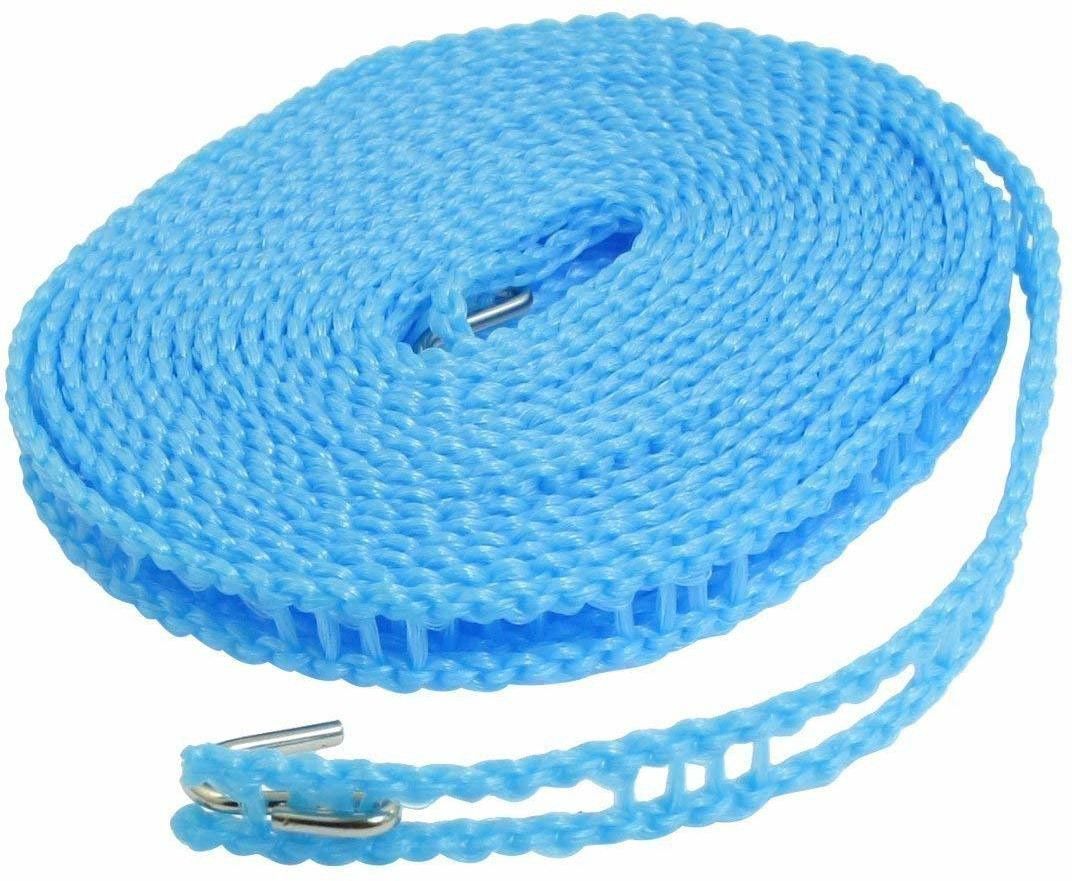 5 Meters Windproof Anti-Slip Clothes Washing Line Drying Nylon Rope with Hooks Multicolor-image-16