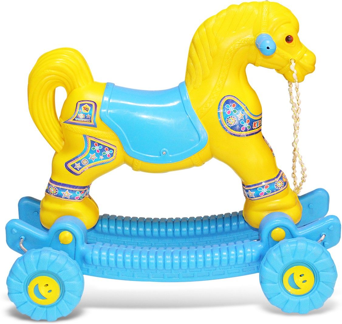 OH BABY' by PLASTIC CHETAK HORSE WITH ROCKING FUNCTION,AMAZING COLOR Rideons & Wagons Non Battery Operated Ride On-image-6