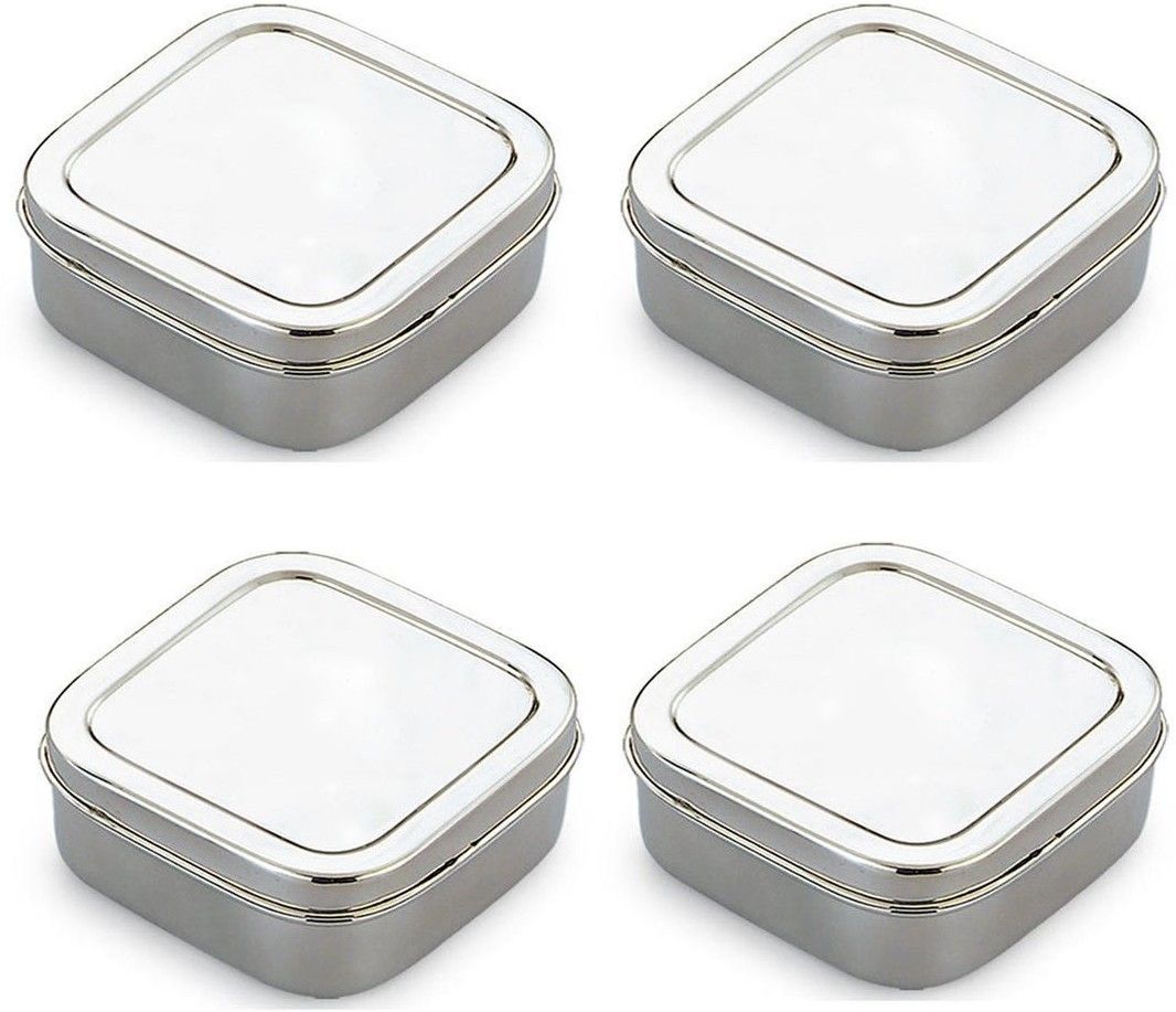 Mirror Finish Stainless 4 Containers Lunch Box-image-15
