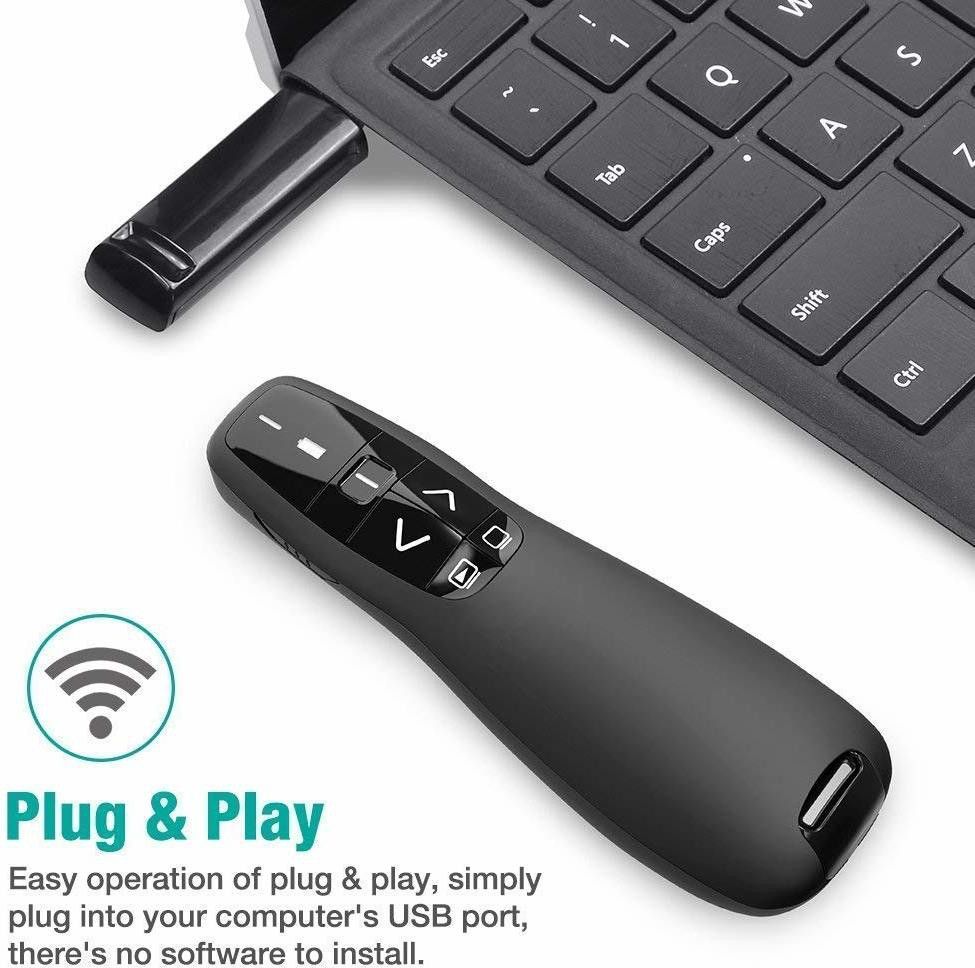 Jihaan USB Wireless Laser Presenter Laser Wireless Presenter(Black) Presenter-picture-44