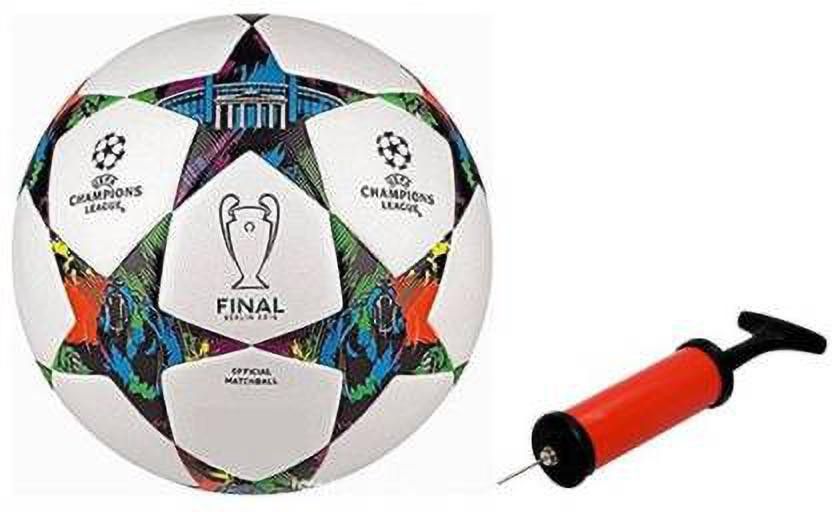 Multicolor Star With Inflating Air Pump Football - Size: 5-image-28