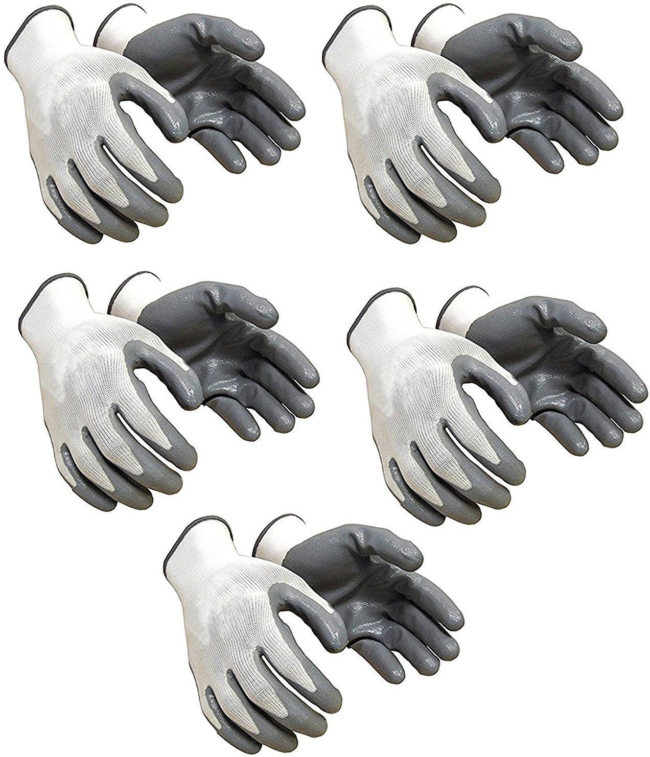 Anti Cut Hand Gloves pvc cotted 5 pair NylonSafety Gloves