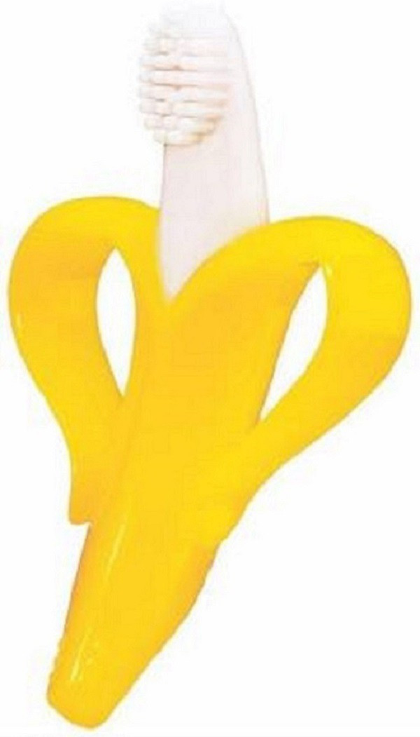 huddibaba Baby Infant Training Banana Toothbrush (Yellow) Upto 2 years Ultra Soft Toothbrush Ultra Soft Toothbrush image 1