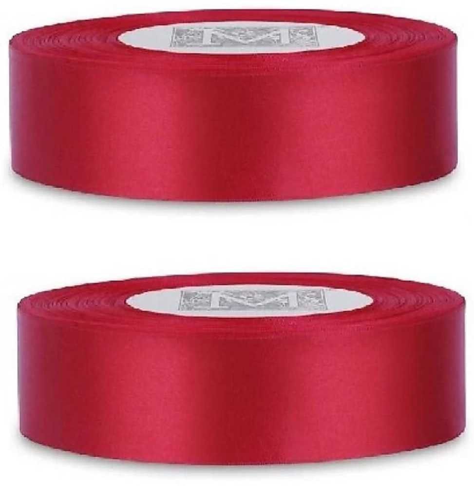 world wide villa RED HOT SATIN RIBBON 1 INCH SIZE PACK OF 2-picture-28
