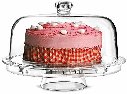 adfresh Acrylic Birthday Cake Table Rotating Icing Revolving 3 in 1 Cake Stand Crystal Cake Server image 1