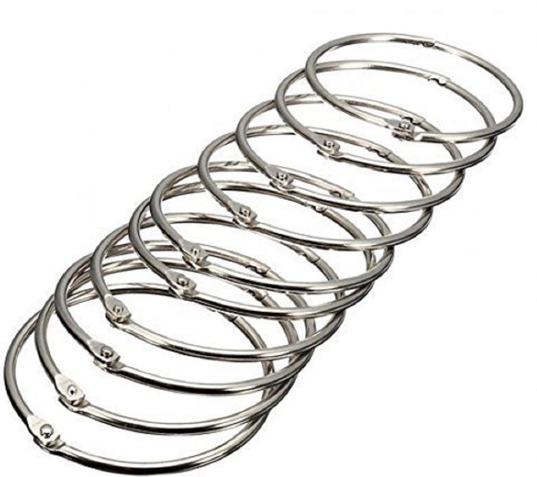 DEZIINE Binder Card Ring/Book Ring for Scrapbooking - 10 Pcs (38mm) Manual Ring Binder-image-11