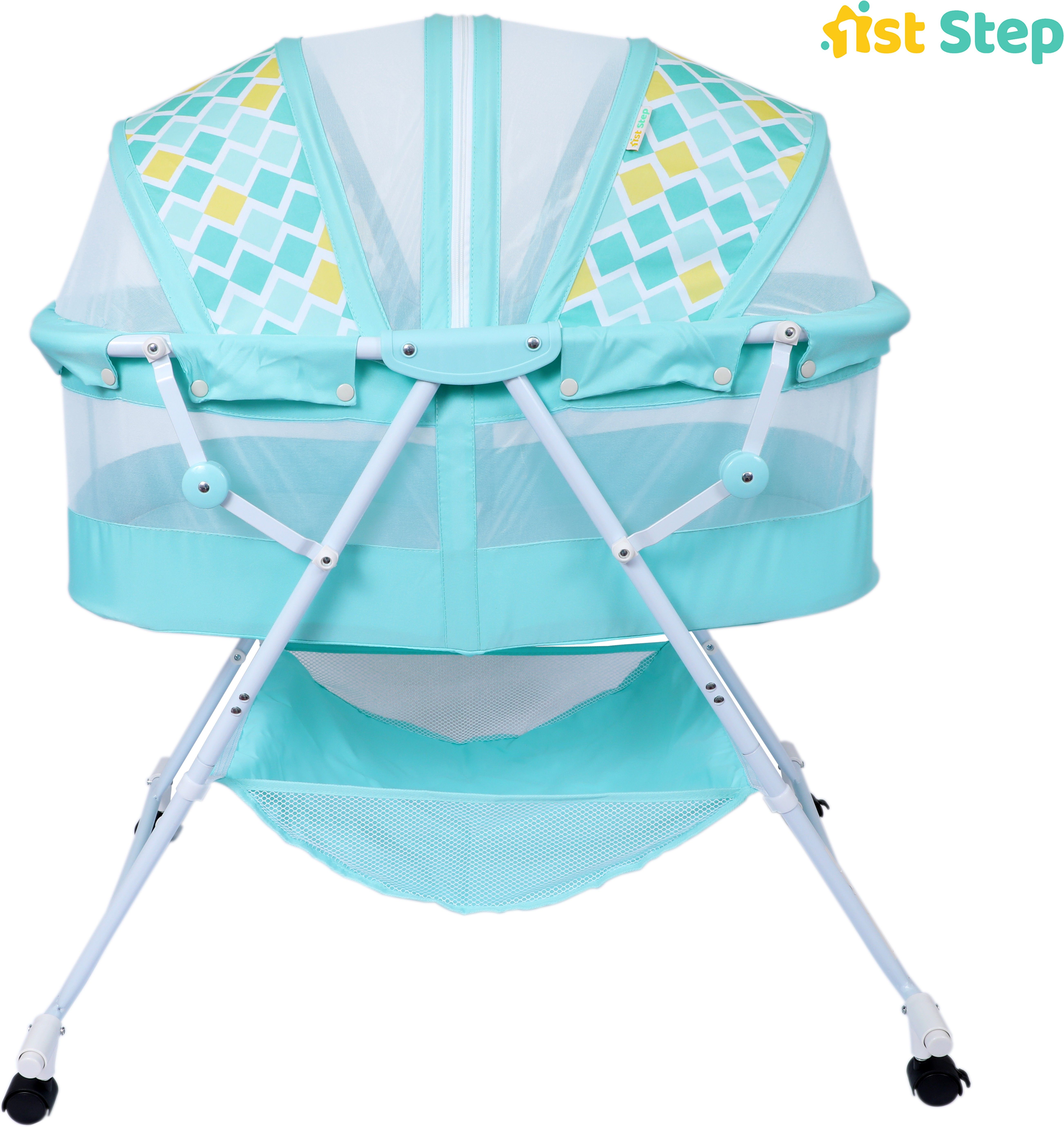 Baby Bassinet Cum Rocker Swing Cradle Jhula with Mosquito Net for New Born Baby Bassinet