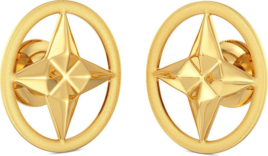Joyalukkas Yellow Gold 22kt Stud Earring-picture-14