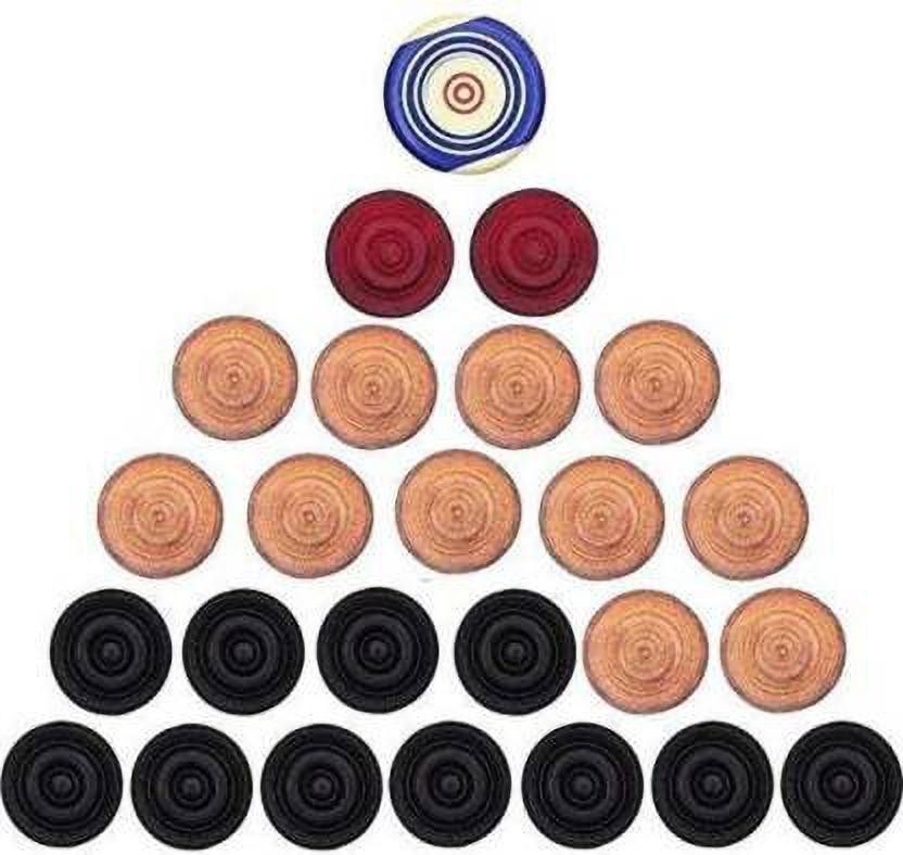 owlix Wooden Carrom Coins with 1 Striker Carrom Pawns-picture-27